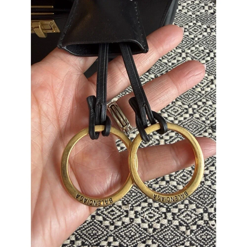 BALENCIAGA Bel Air Mini Black Leather Carry All Bag. Retails $3,650 - Picture 11 of 16